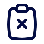 Clipboard Fail SVG Icon